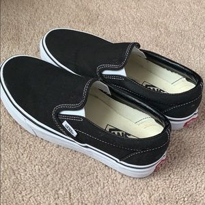 Black slip on Vans